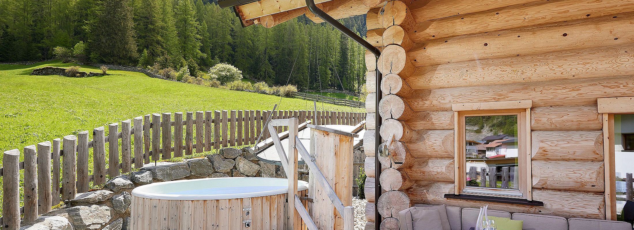 Wellness und Hot Tub im Chaleturlaub in Sölden