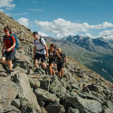 Bergsteigen und Wandern im Sommer im Ötztal
