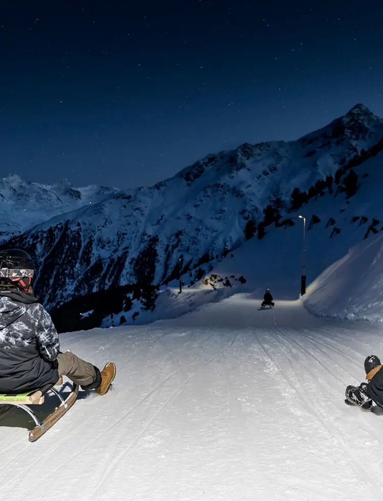 Rodelspaß in Sölden