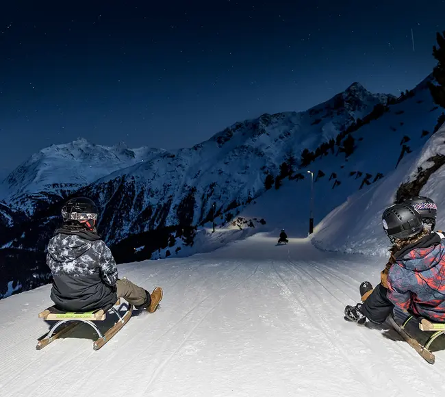Rodelspaß in Sölden