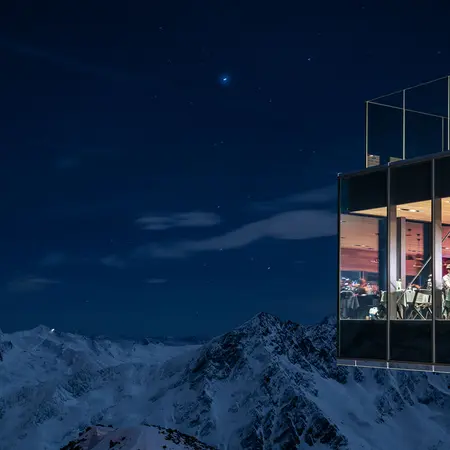 Skigebiet Sölden im Winter